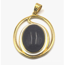 AAA Grade 18kt Plated Pendant with 18*25mm Gemstone